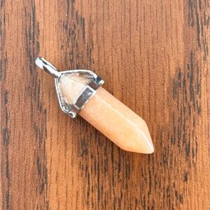 Orange Aventurine hexagonal point Crystal Pendant